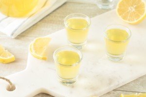 Limoncello liqueur in Minori, Italy
