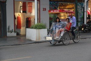 Cyclo ride during a culinary tour of Vietnam