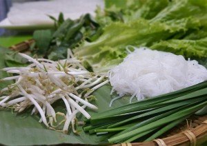 Ingredients for a cooking class on Southeast Asian cuisine