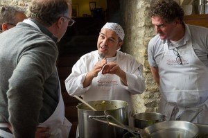 Chef during Tuscany cooking class