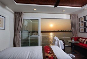 Your suite during your culinary river cruise of Vietnam and Cambodia