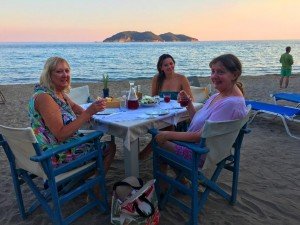 Enjoying the beach in Greece