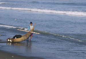Peruvian reed boat