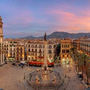 Palermo, Italy overlooking Piazza San Domenico