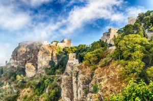 The Medieval Castle of Venus in the town of Erice, visited on a culinary vacation in Sicily