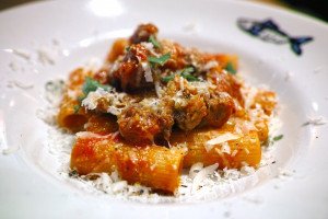 Pasta alla norma as made on a Sicily cooking vacation