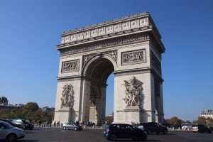 Visiting the Arc de Triomphe on a Paris food and wine tour with TIK.