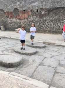 Exploring Pompeii during an Amalfi Coast food tour.